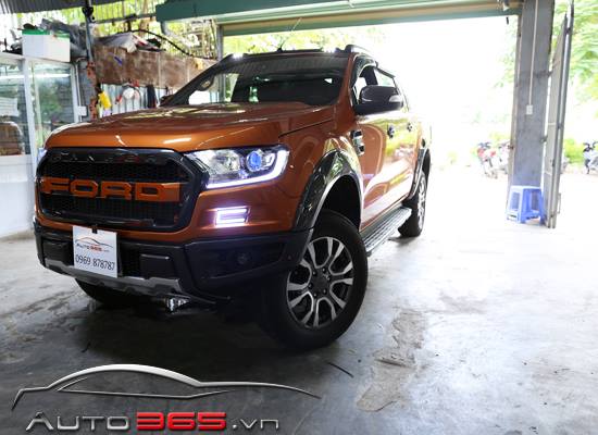 Ford Ranger nâng cấp max ánh sáng  - Tổng cộng 6 Cos + 8 pha , thêm 1 pha của Led Bar Ironman